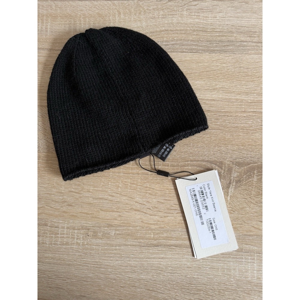 NWT Marcella NYC Yara Knit Black Beanie OS